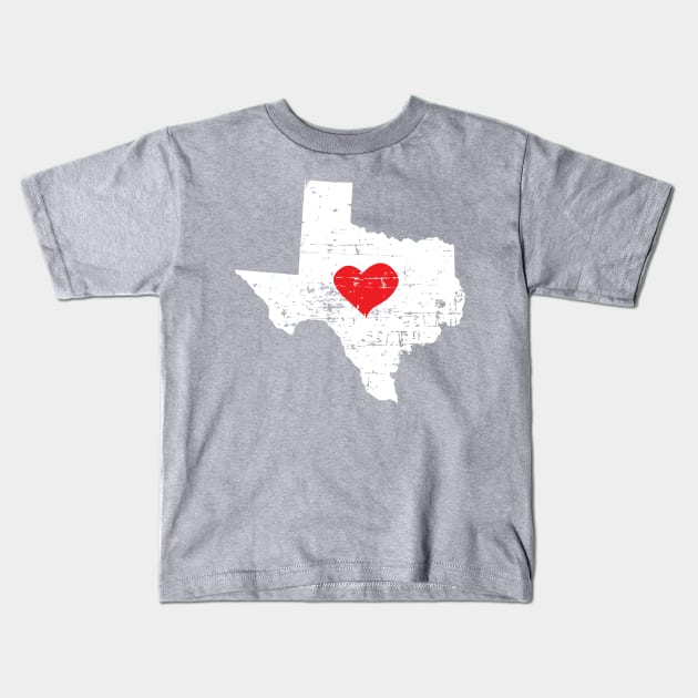 <3 Texas Gift or Souvenir T Shirt for Men Women and Kids Kids T-Shirt by HopeandHobby